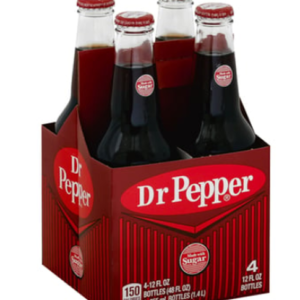 Dr Pepper glass bottles 4 pack
